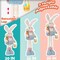 Large Easter Bunny Gnome Plush Decoration - Standing Rabbit Gnome Stuffed w/Retractable Spring Leg(20’’-30’’) Handmade Hold Easter Eggs Basket & Carrot Doll for Home Ornament Farmhouse Decor